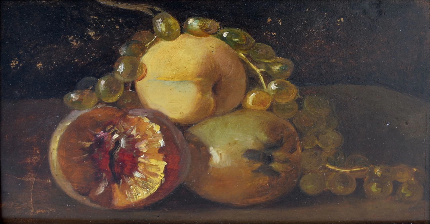 Natura morta con melocotogno, uva e melograno - Cassa Rurale Alto Garda, Arco (Trento)